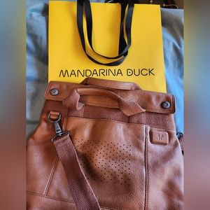 Mandarina Duck Shoulder/Laptop Bag - British Tan